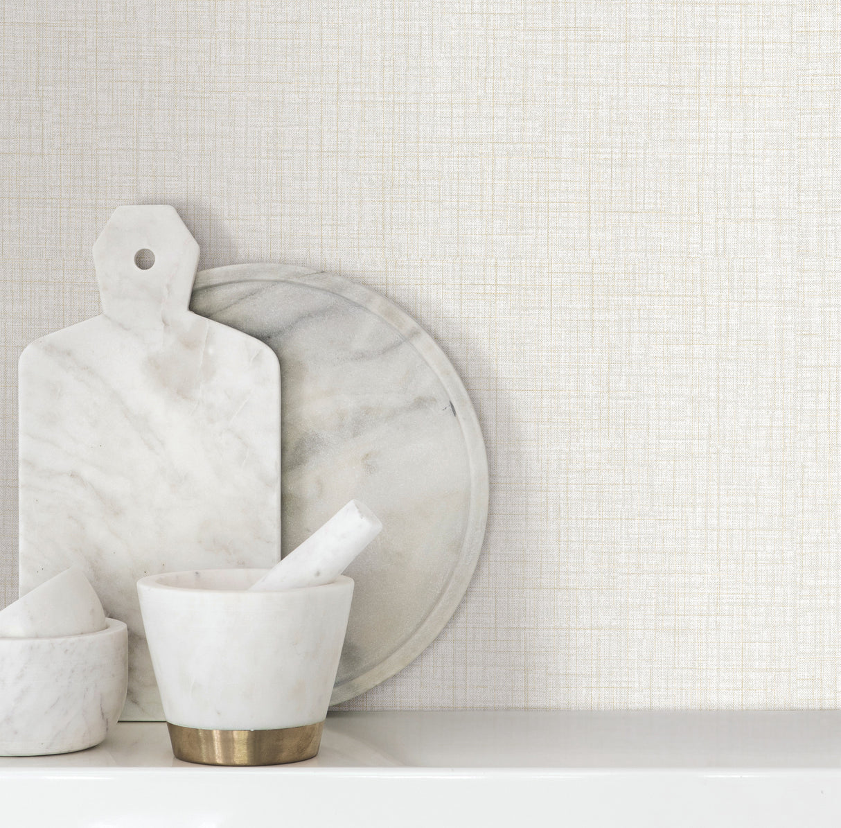 Beau Dove by Warner Faux Fabric Wallpaper – Brewster Home Fashions 4195-5301