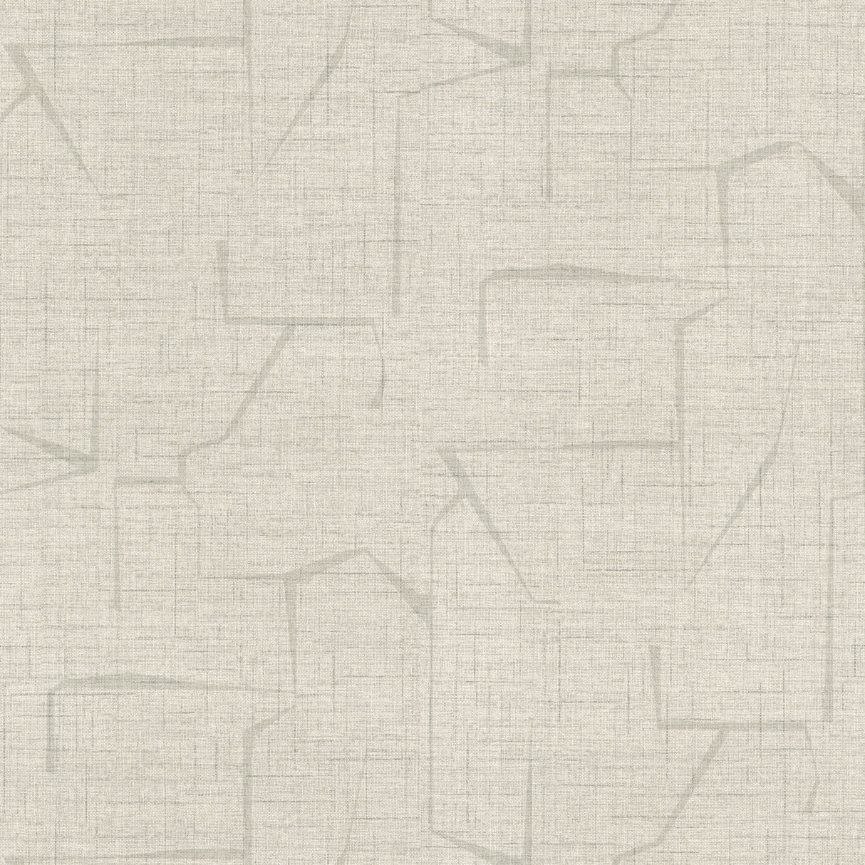 Lyle Light Grey Abstract Geometric commercial vinyl wallpaper, subtle linen texture and angular lines.