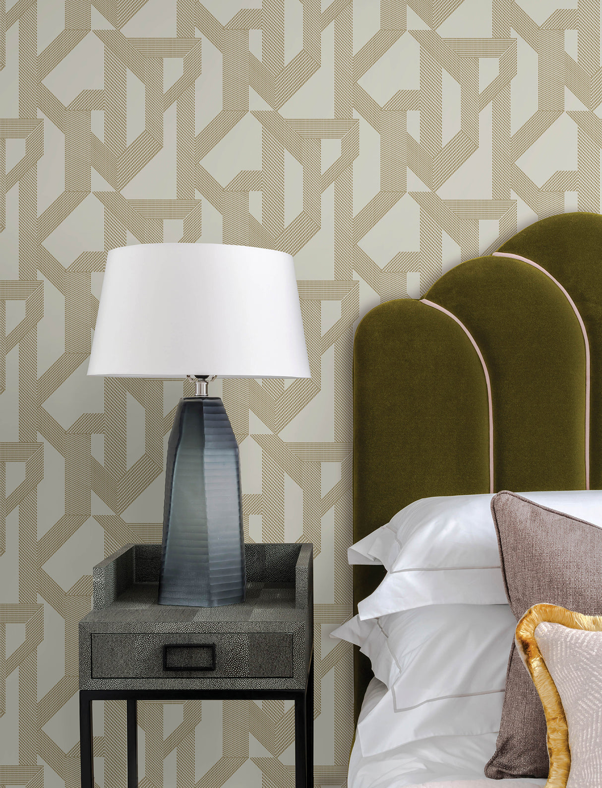 Franz Gold by A-Street Prints Geometric Metallic Abstract Modern Non Woven Unpasted Wallpaper from the Moderne Deco Collection - 4198-27803
