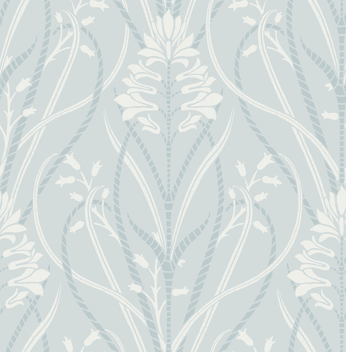 Rosalind Sky Blue Iris Damask Wallpaper by A-Street Prints