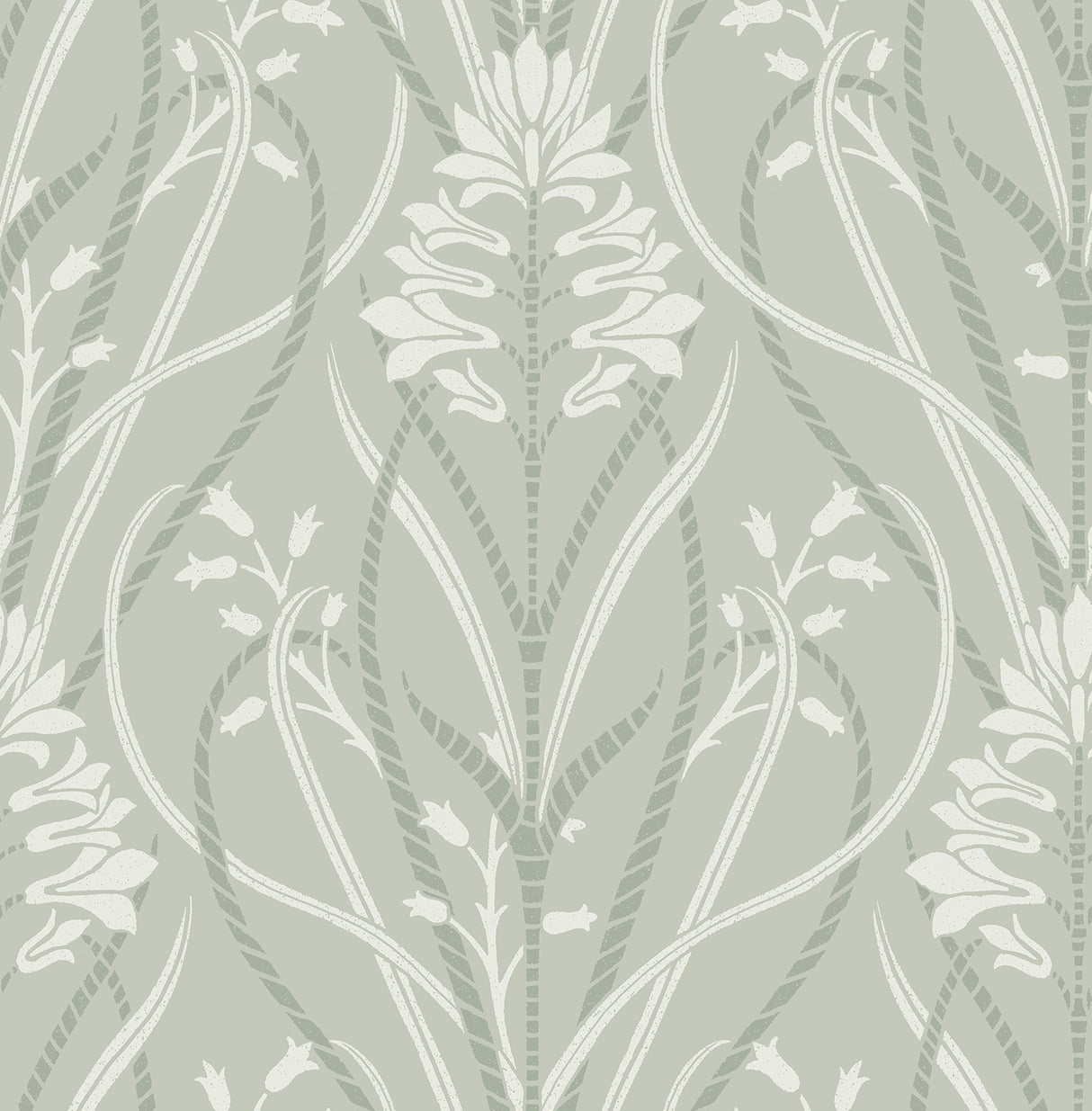 Rosalind Sage Iris Damask Wallpaper by A-Street Prints - 4198-27822