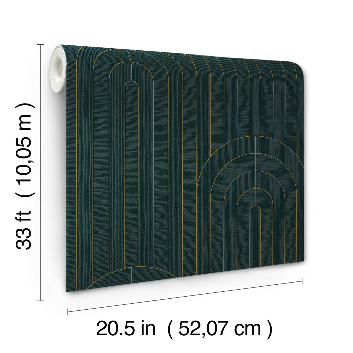 Declan Teal Textured Arches by A-Street Prints Geometric Metallic Wallpaper - A-Street Prints 4198-27824