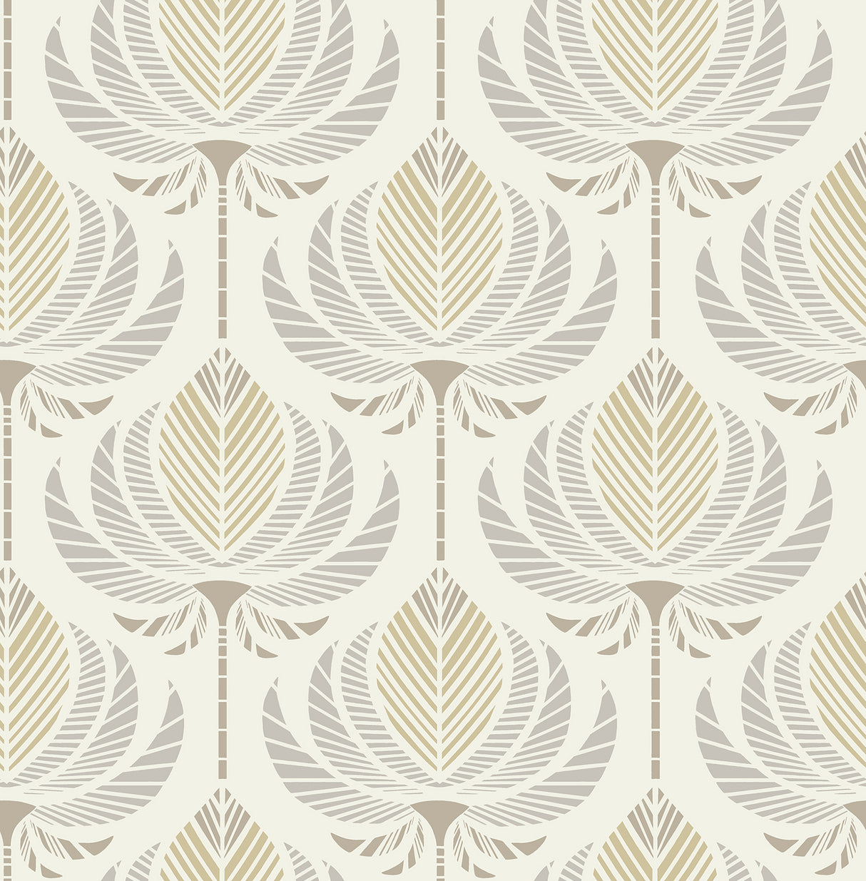 Ferrenby Metallic Floral Fan Wallpaper by A-Street Prints - 4198-27832