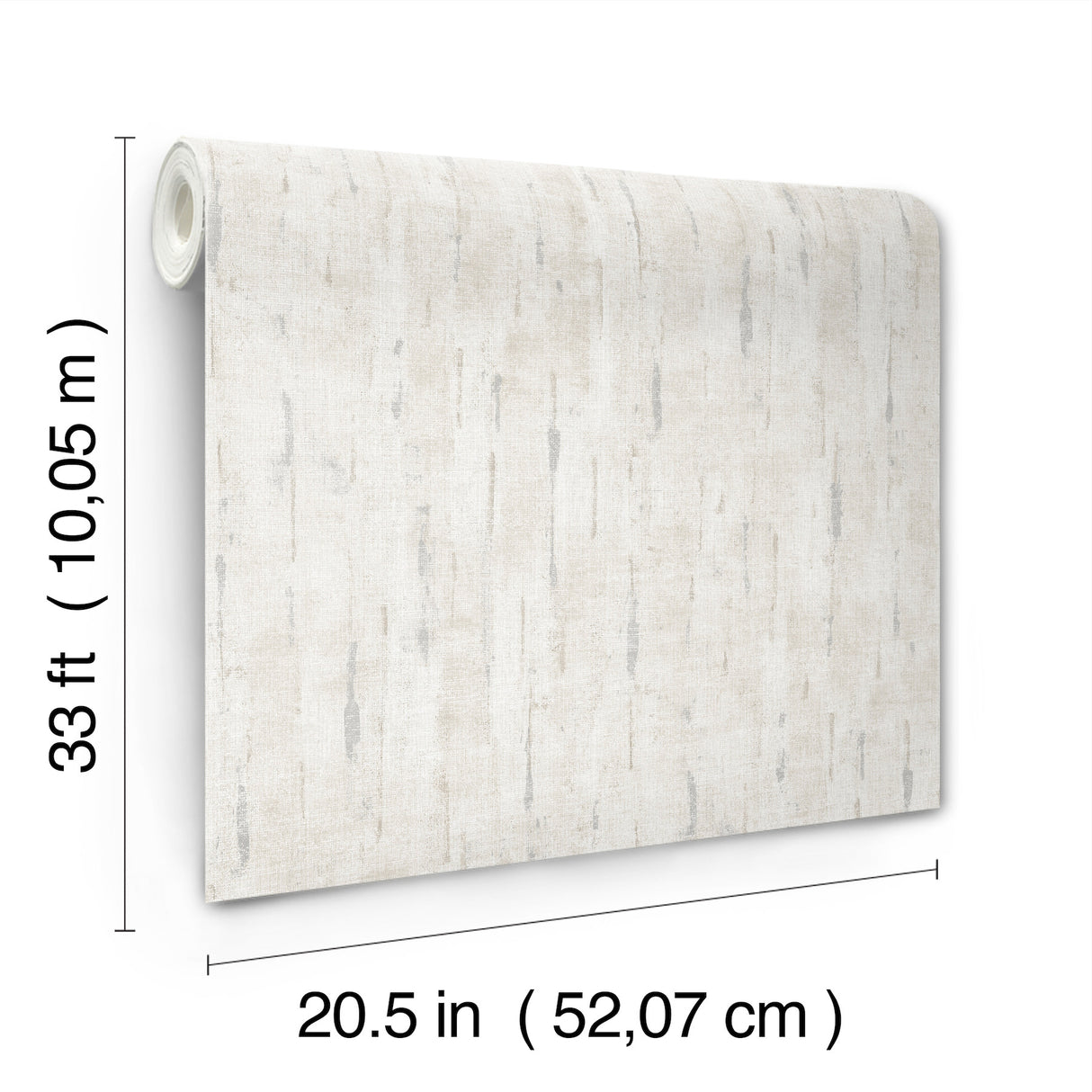 Minna Stone Distressed Textured Non Woven Wallpaper in Grey and White with Metallic Sterling Accents by A-Street Prints Moderne Deco - 4198-27838