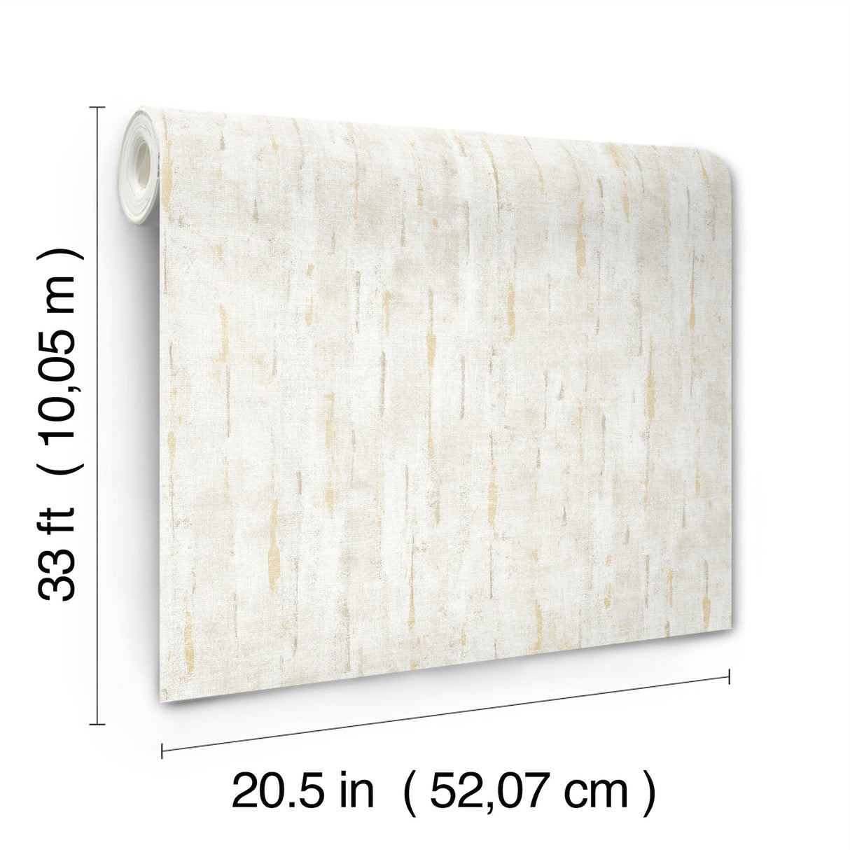 Minna Dove Distressed Fabric Textured Non Woven Wallpaper with Metallic Gold Accents Moderne Deco by A-Street Prints - 4198-27839
