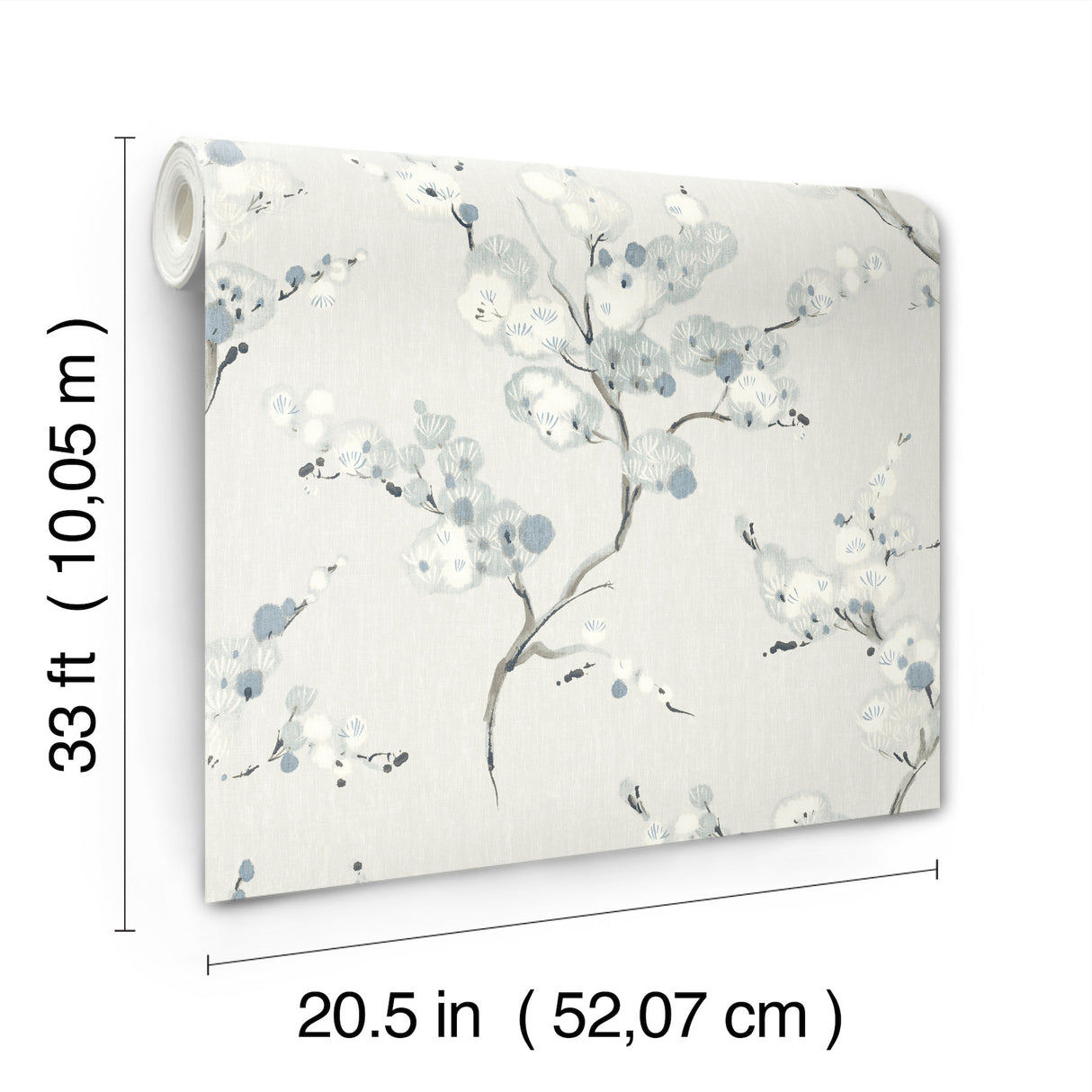Bliss Sky Blue Blossom by A-Street Prints Modern Botanical Non Woven Unpasted Wallpaper Moderne Deco Collection - 4198-27844