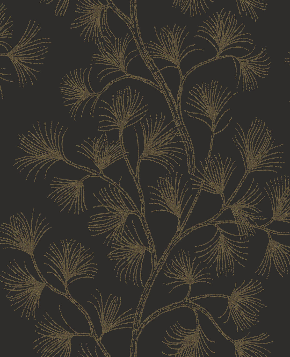 Kismine Black Botanical Trail Wallpaper by A-Street Prints - 4198-83481