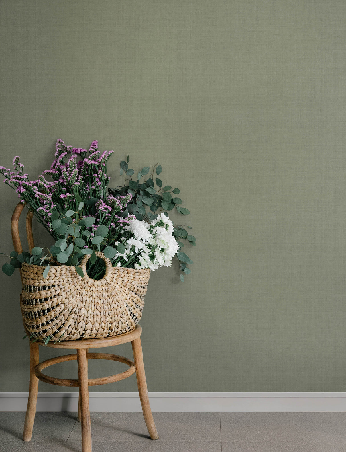 Midolin Slate by A-Street Prints Subtle Linen Texture Non Woven Unpasted Transitional Wallpaper from the Savanna Collection - 4201-16023