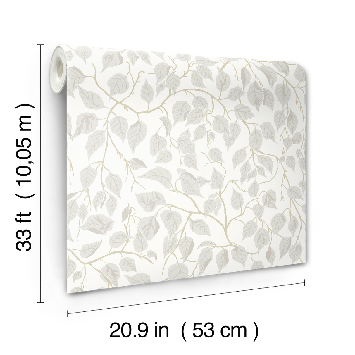Hangbjork Dove by A-Street Prints Scandinavian Botanical Vine Wallpaper - A-Street Prints 4201-20106