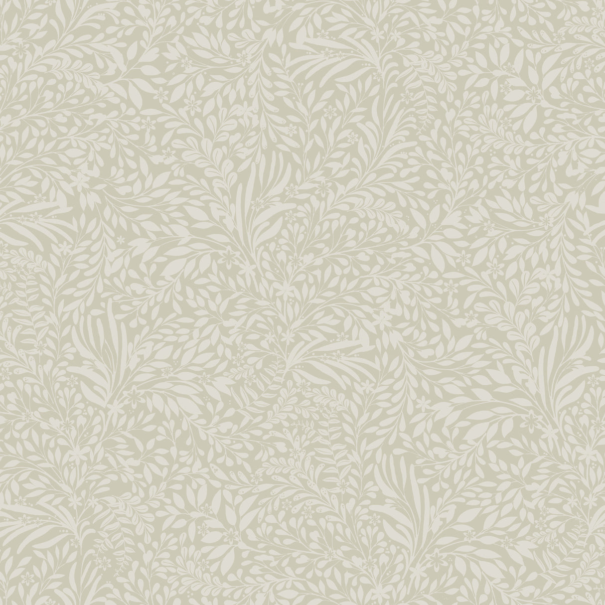 Kristina Taupe Botanical Wallpaper by A-Street Prints - SKU 4201-20127, pale grey botanical silhouettes on a taupe non woven unpasted sidewall roll