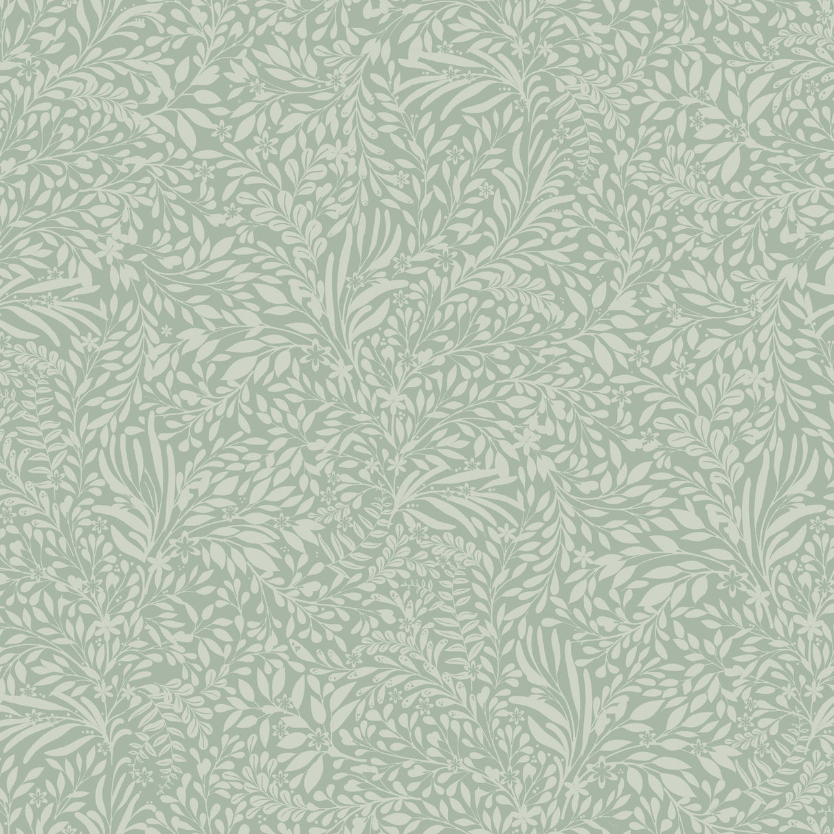 Kristina Teal Botanical Wallpaper by A-Street Prints - pale aqua floral and fern silhouettes on a muted teal non woven background, SKU 4201-20128