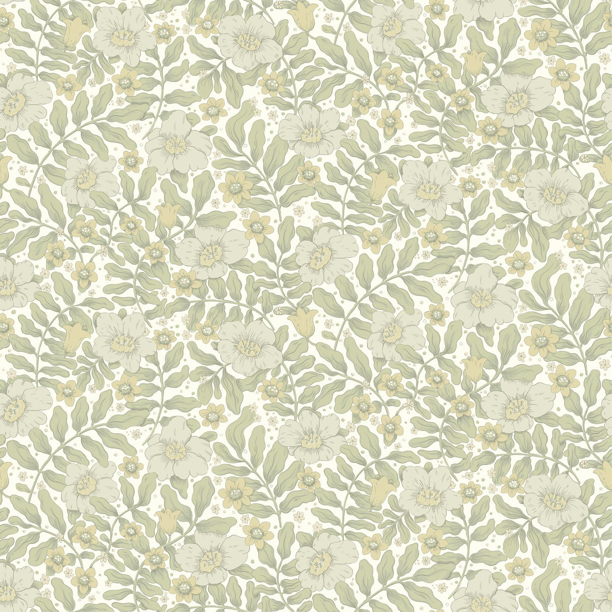 Maggan Sage Floral Trail Wallpaper by A-Street Prints - 4201-48019