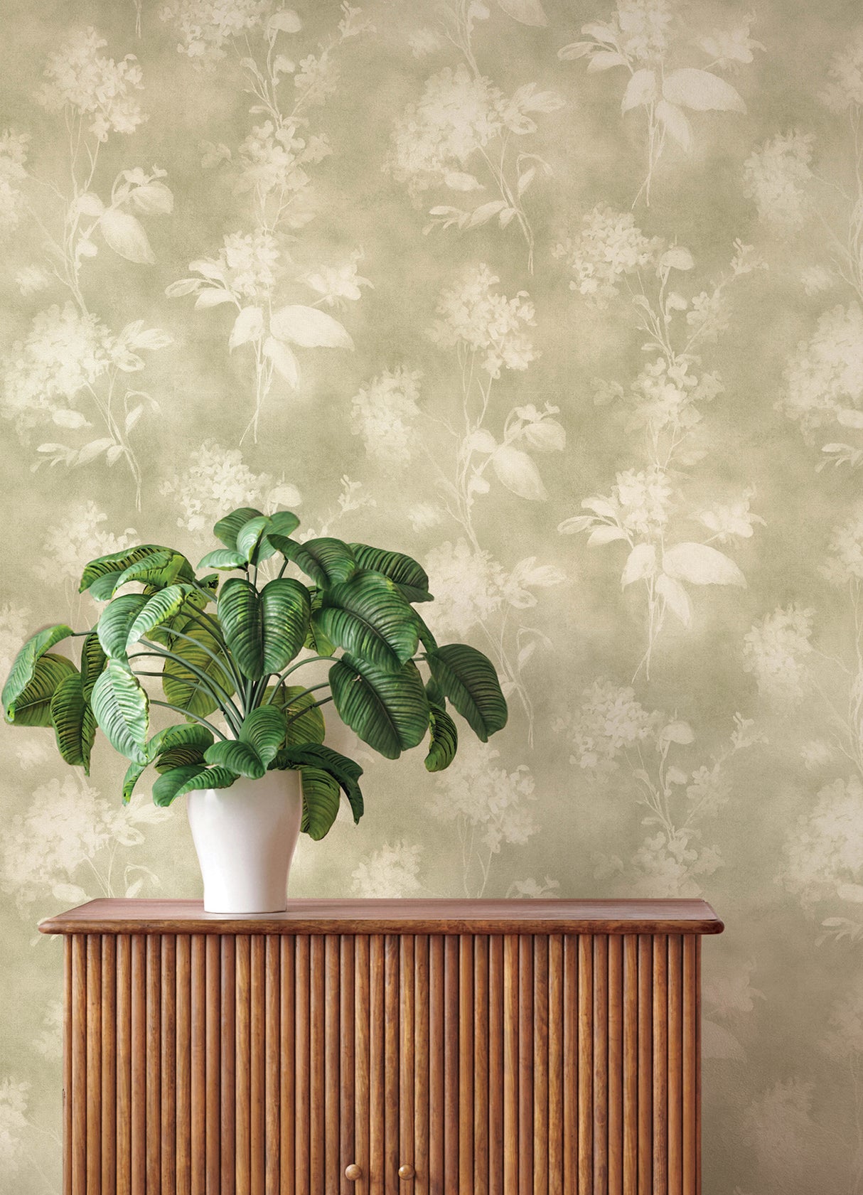 Izara Light Green by A-Street Prints Springhill Farmhouse Botanical Pressed Flower Vinyl on Non Woven Wallpaper - 4202-481402