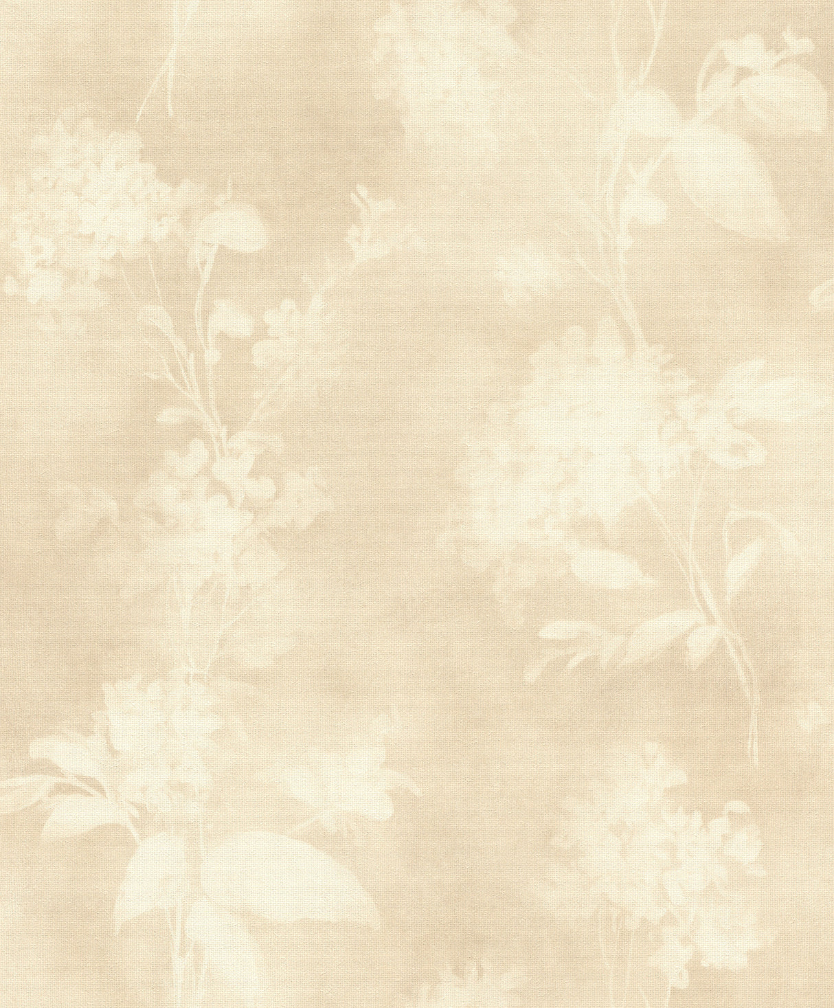 Izara Beige Botanical Wallpaper by A-Street Prints featuring soft cream pressed flower silhouettes on a dappled beige non woven background