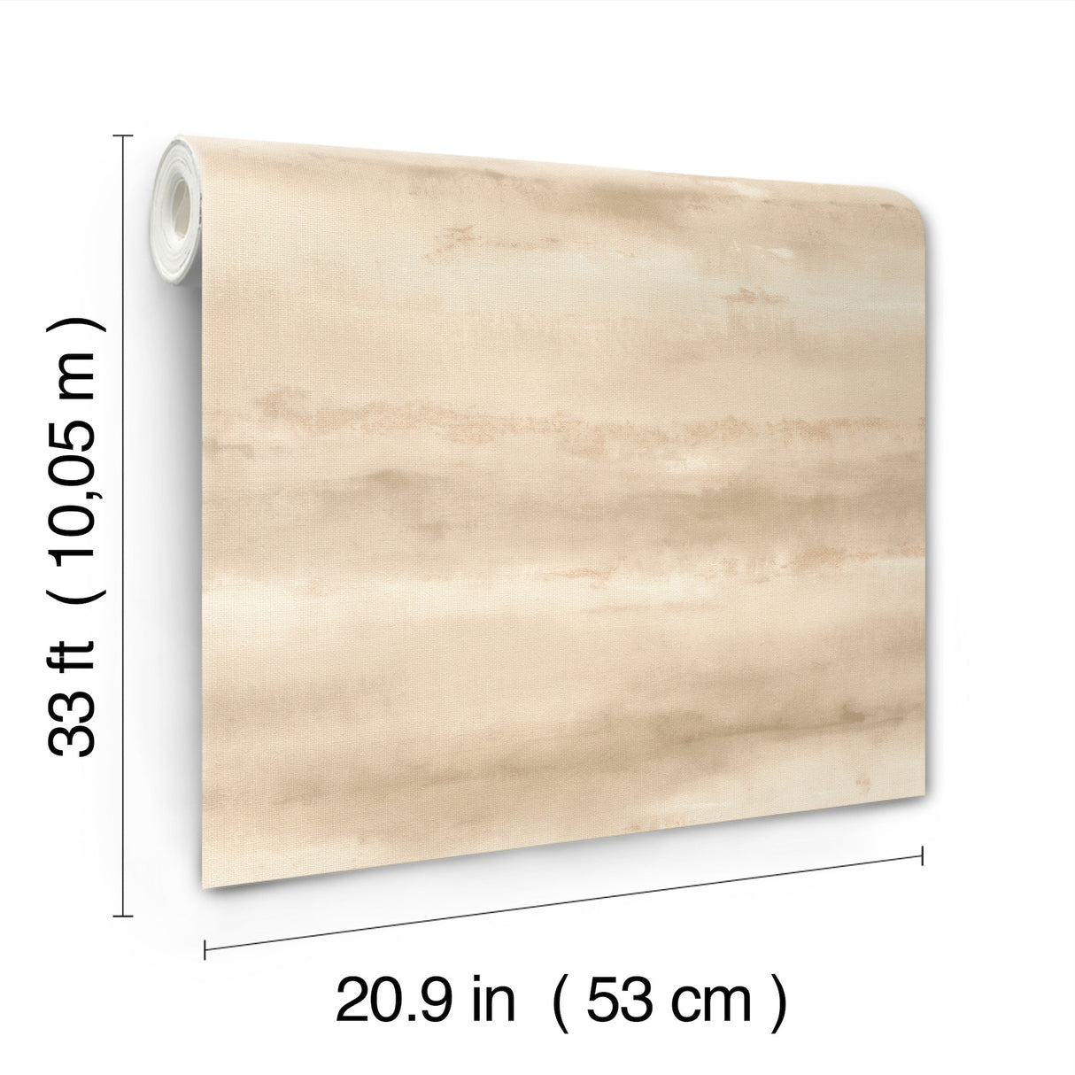 Ayla Neutral by A-Street Prints Abstract Stripe Metallic Vinyl on Non Woven Backing Wallpaper, Springhill Collection - 4202-481679