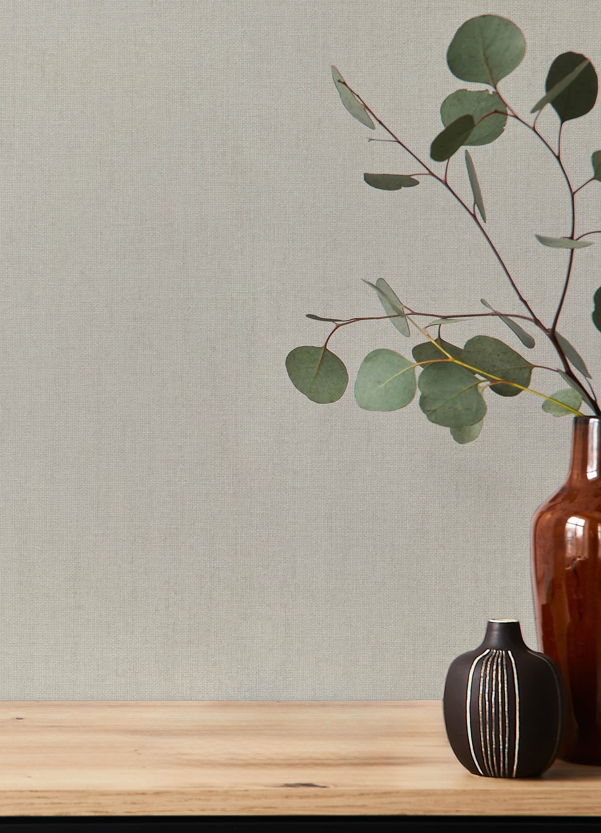 Naim Grey Solid Texture Wallpaper by A-Street Prints Springhill Collection Transitional Vinyl on Non Woven Backing - 4202-484748