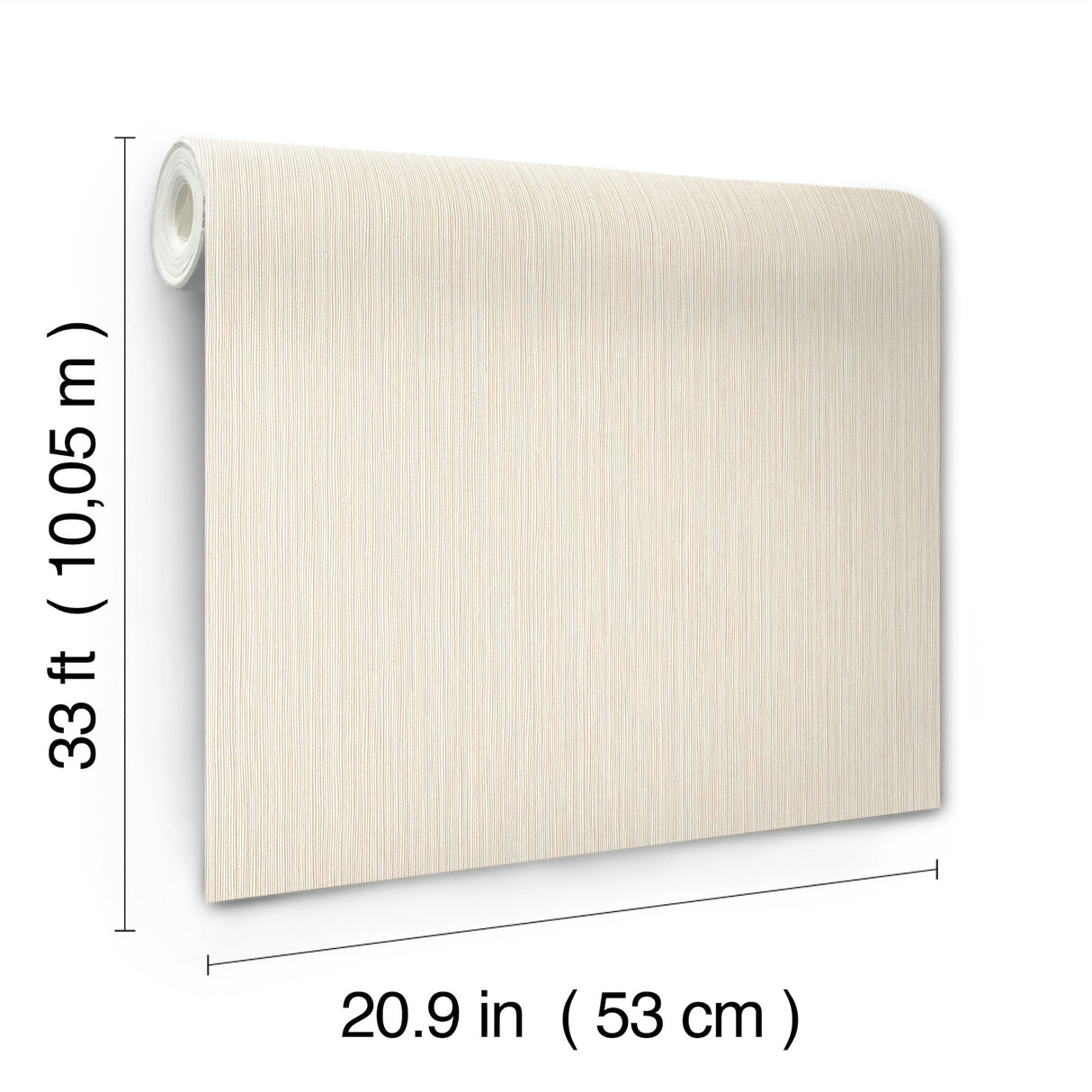 Ewan Bone Textured Stripe Wallpaper by A-Street Prints Springhill Collection Delicate Vertical Ribbing Off-White Beige Vinyl - 4202-537628