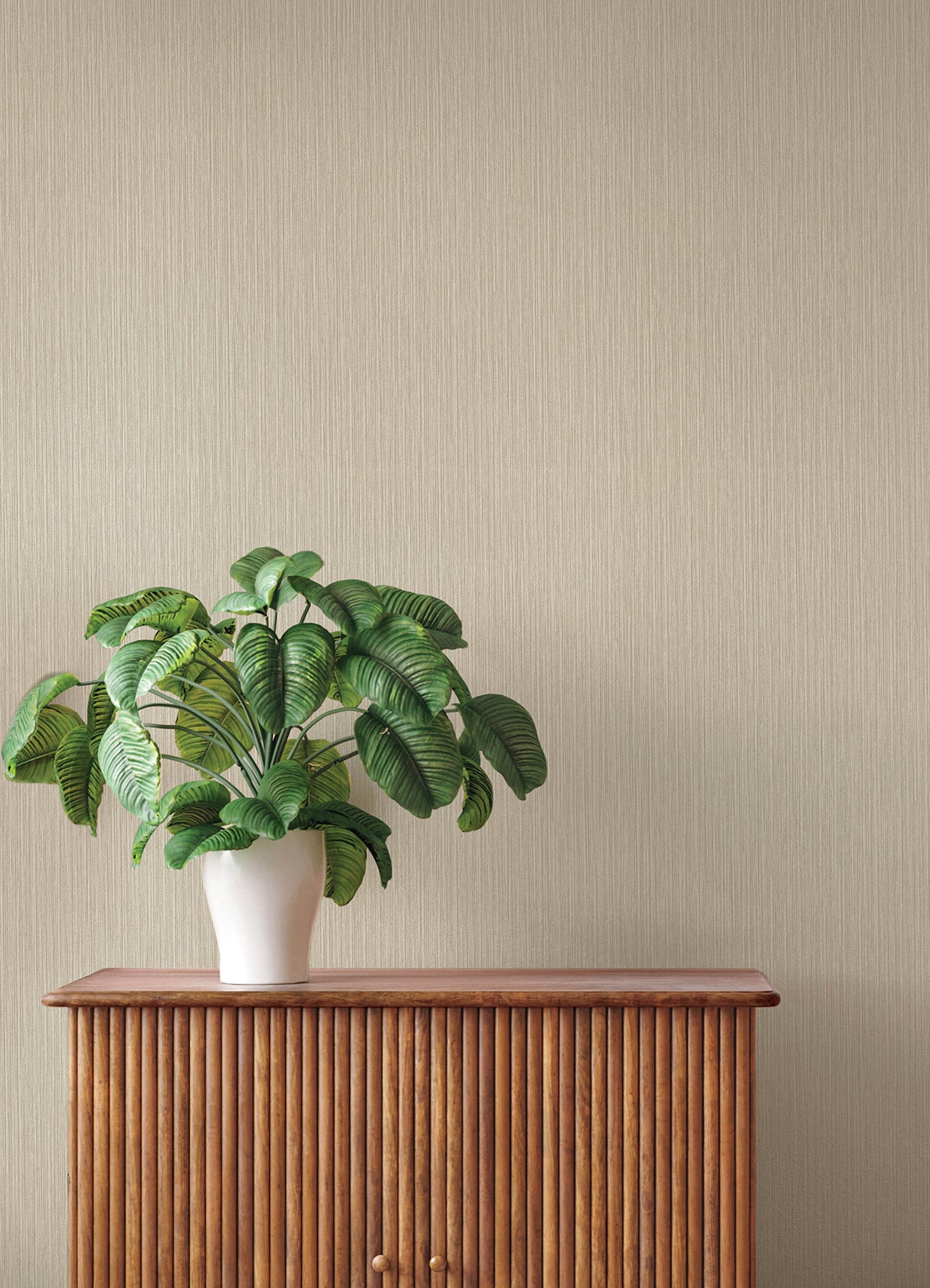 Ewan Beige Textured Vertical Stripe Wallpaper by A-Street Prints, Vinyl on Non Woven Backing, Extra Washable, Springhill - 4202-537635