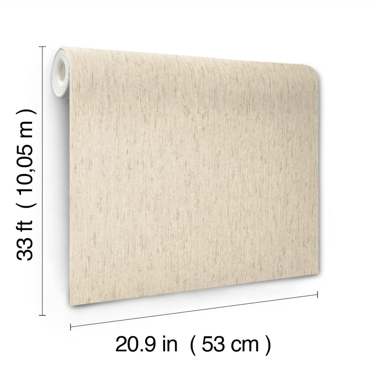 Roison Bone Birch Bark Textural Neutral Transitional Unpasted Vinyl on Non Woven Wallpaper by A-Street Prints Springhill - 4202-571073