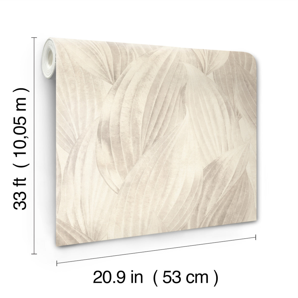 Melora Light Grey Leaf by A-Street Prints Botanical Vinyl Non Woven Wallpaper - 4202-571516