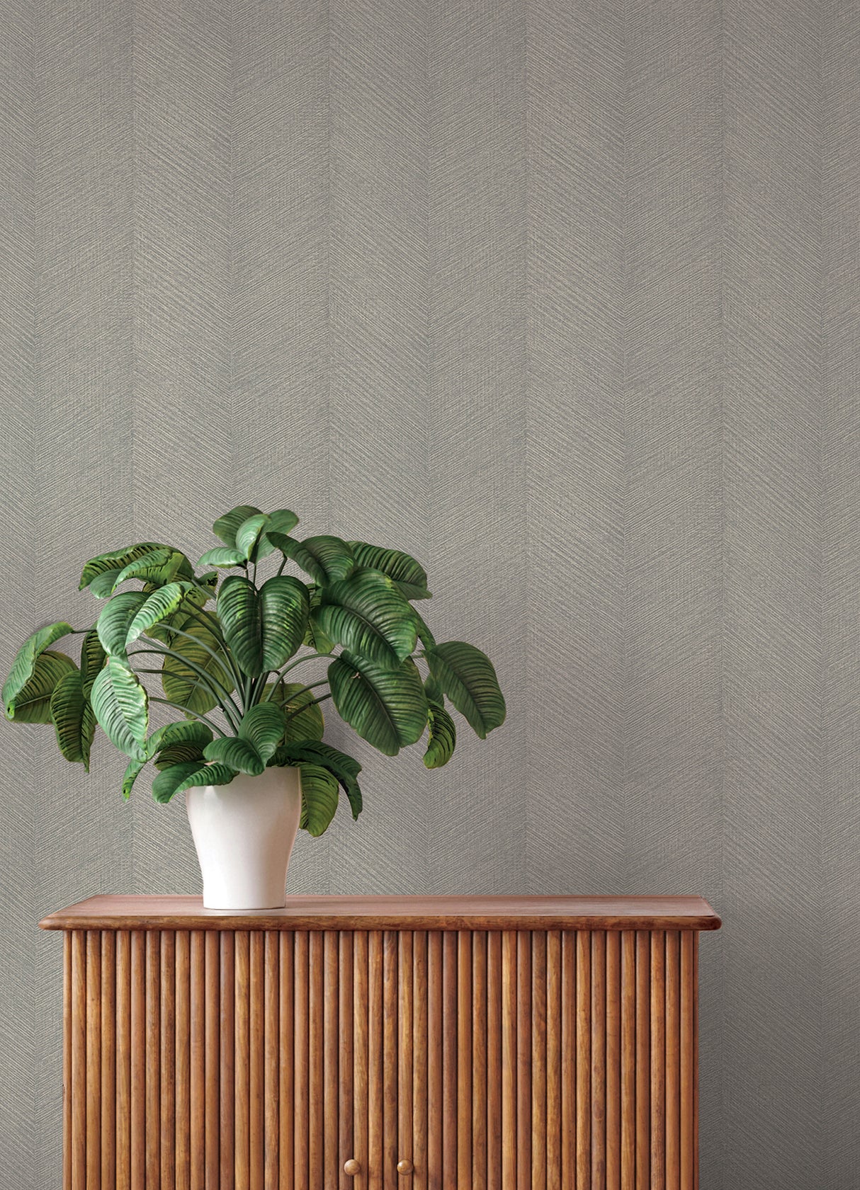 Ione Grey Textured Chevron Wallpaper Grey by A-Street Prints Springhill Collection Modern Metallic Unpasted Vinyl on Non-Woven - 4202-720358