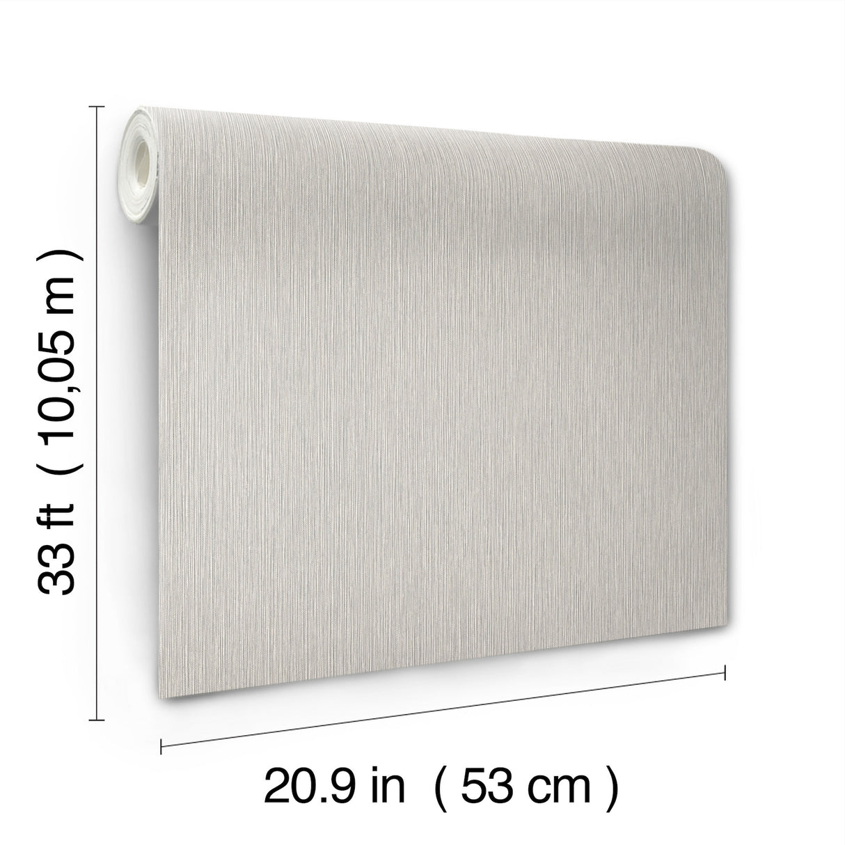 Oren Grey Shimmering Striations Transitional Metallic Stripes Unpasted Vinyl Non Woven Wallpaper by A-Street Prints Springhill - 4202-844368