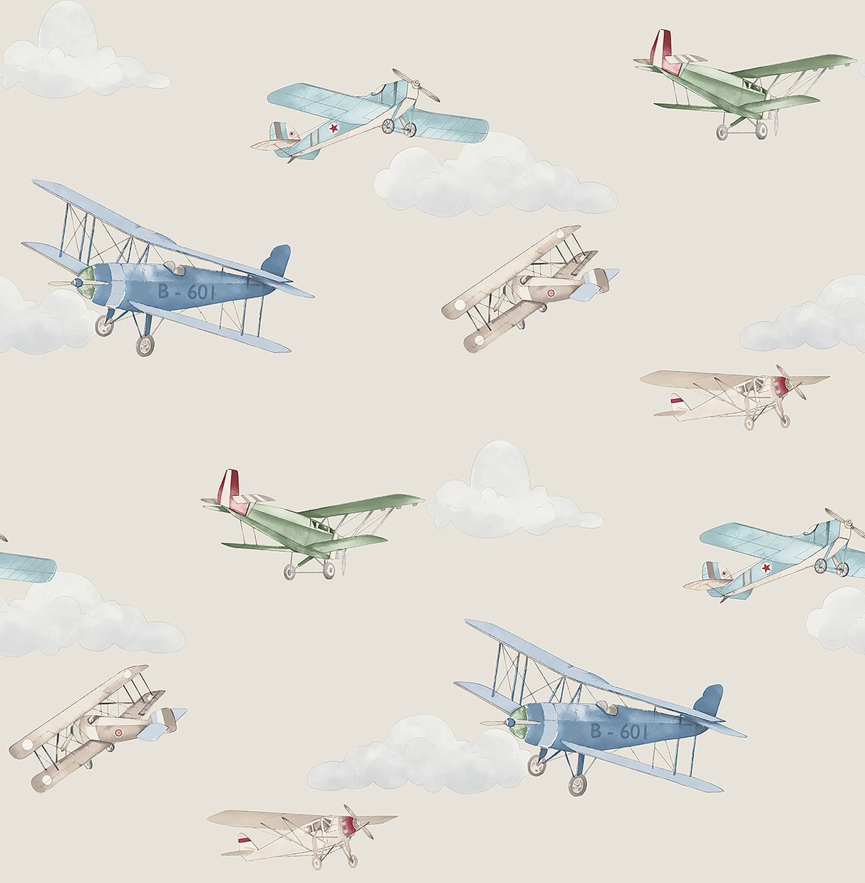 Aeroplanes Beige Skies Wallpaper by Advantage