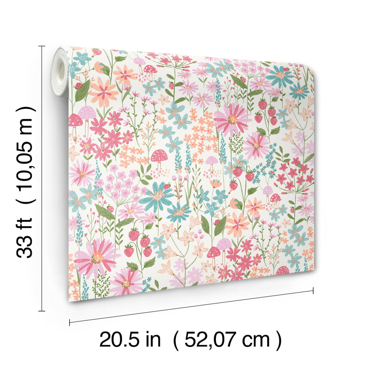 Flower Garden Pink Blossoms by Advantage Botanical Wallpaper – Brewster Home Fashions 4203-27561