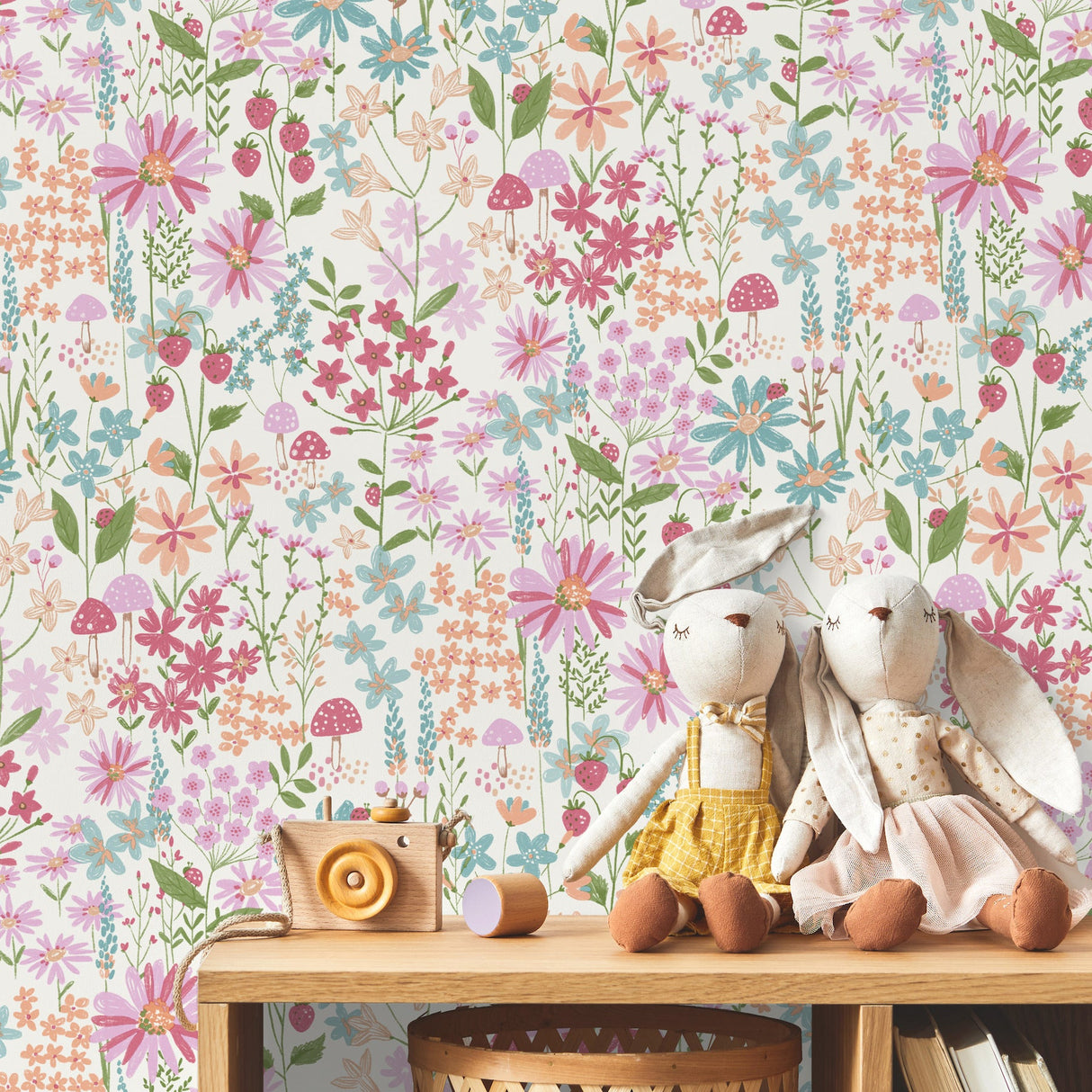 Flower Garden Pink Blossoms by Advantage Botanical Wallpaper – Brewster Home Fashions 4203-27561
