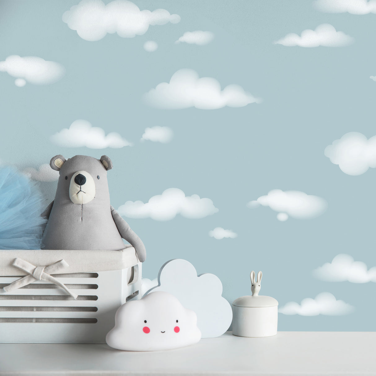 Cloudy Sky Blue by Advantage Scenic Wallpaper – Brewster Home Fashions 4203-27568