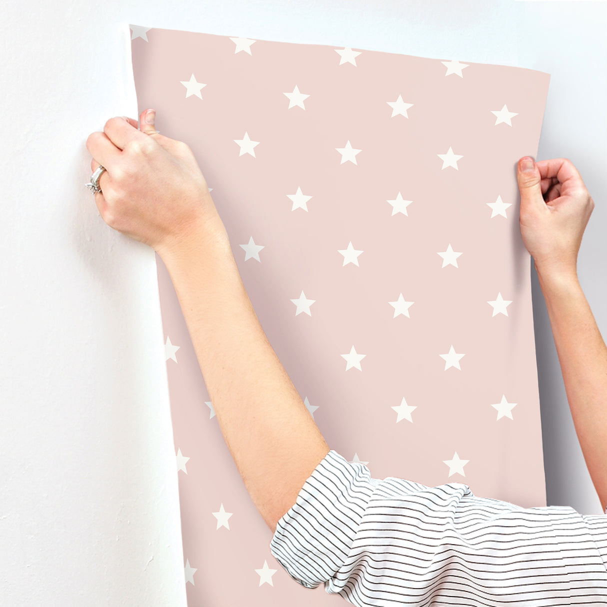 Starry Motif Pink by Advantage Geometric Wallpaper- Brewster Home Fashions 4203-27582