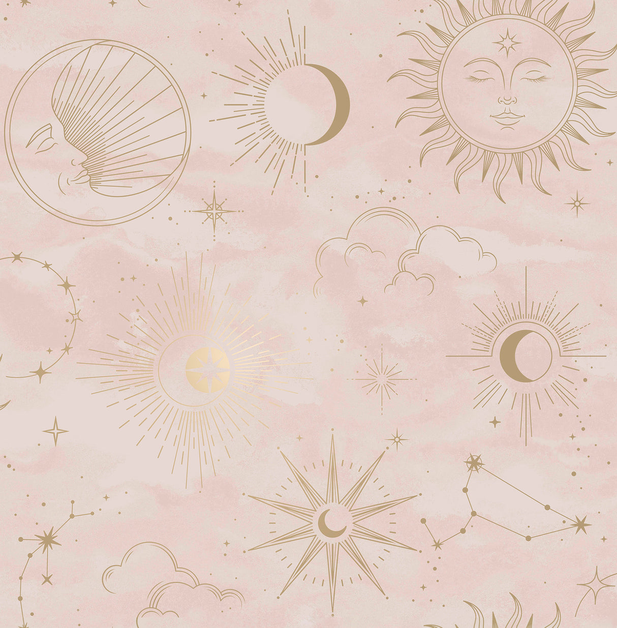 Mystic Pink Celestial Wallpaper by Advantage – 4203-27588