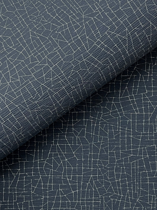 Cary Dark Blue by Warner Petite Maze Wallpaper – Brewster 4207-5408