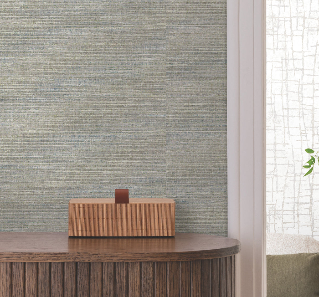 Rhett Dark Green by Warner Striated Wallpaper – Brewster Home Fashions 4207-5429