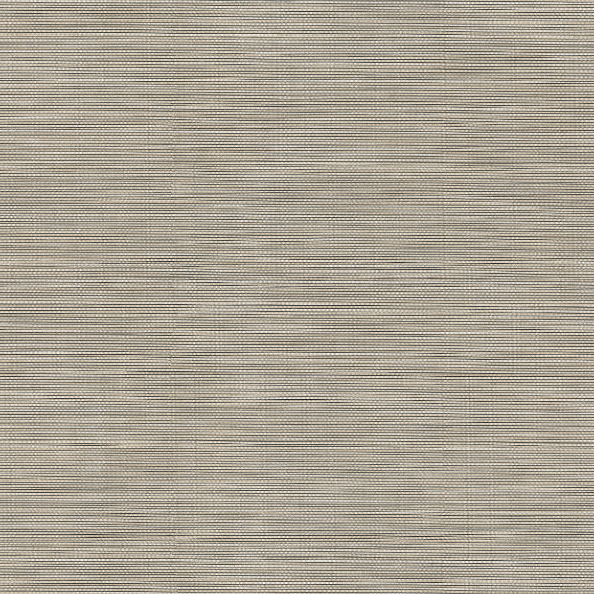 Lorn Stone Faux Grasscloth Wallpaper by Warner in grey-taupe tones with stitched horizontal texture