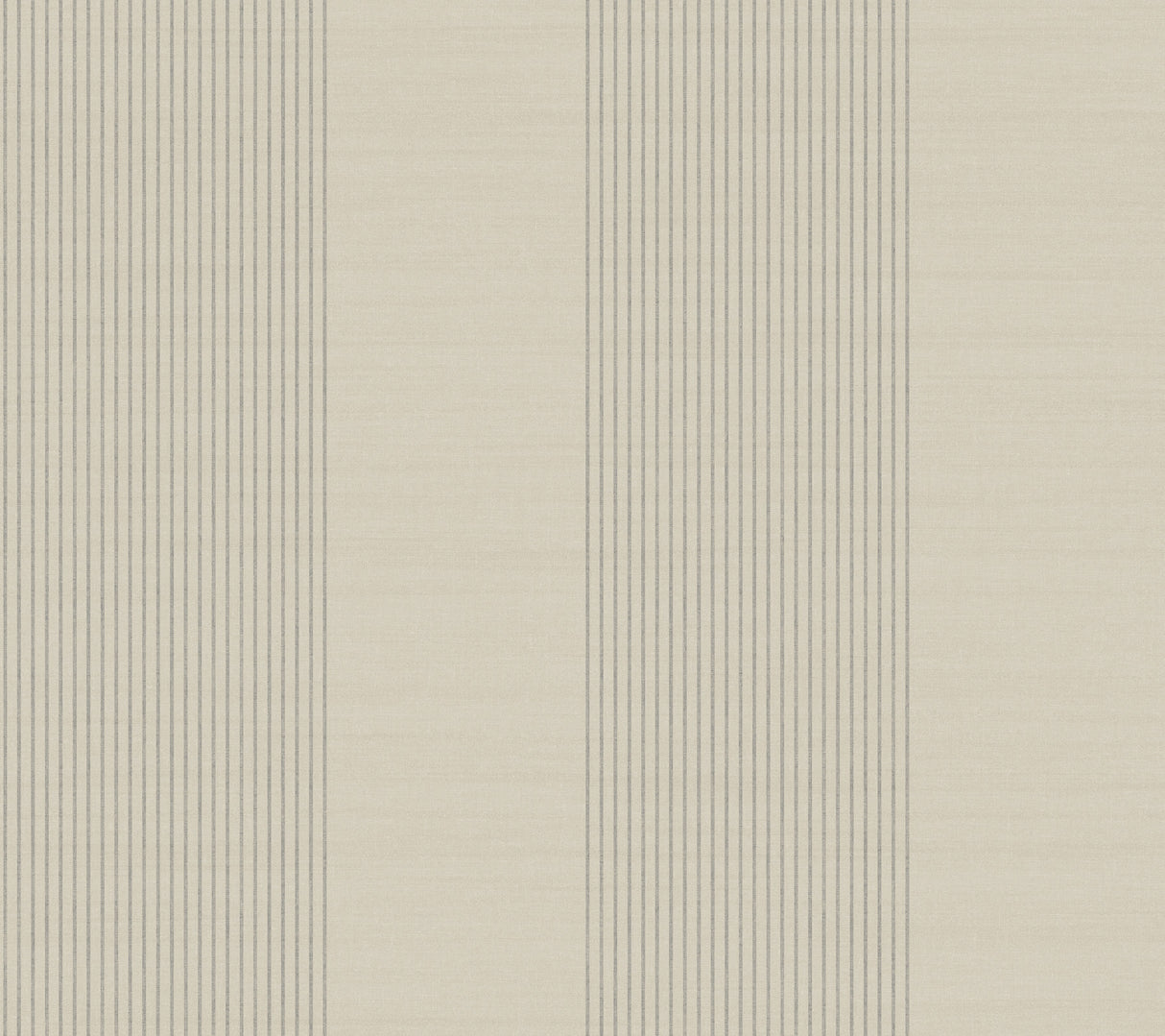 Archer Stripe Taupe Faux Linen Wallpaper by Ronald Redding - 4211-83525