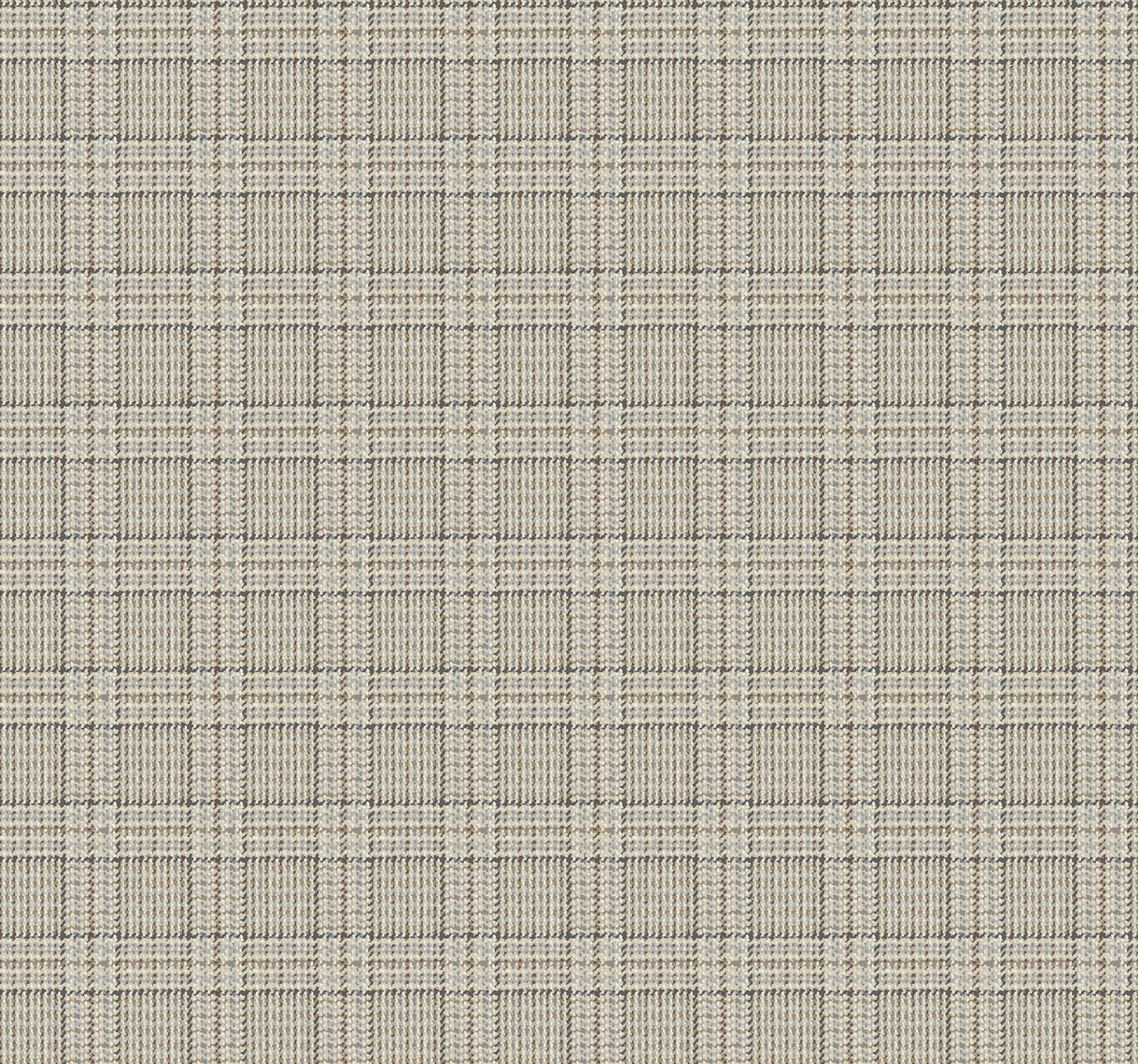 Harrington Plaid Light Brown Glen Check Textured Non Woven Wallpaper by Ronald Redding - 4211-83554
