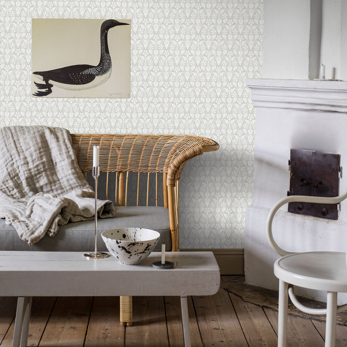 Nora Grey Art Nouveau Wallpaper by Boråstapeter – Schumacher 4537