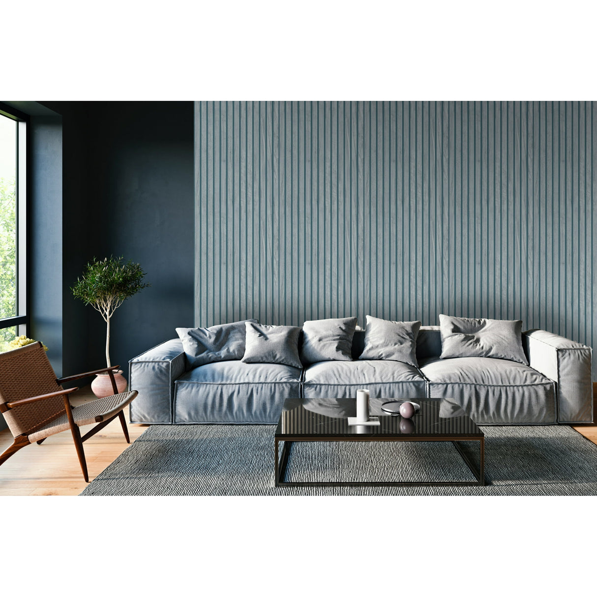 Panacea Blue by Belgravia Decor Wood Wallpaper – Brewster Home Fashions BG1164