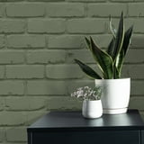 Alpin Sage by Fine Decor Painted Brick Wallpaper- Brewster Home Fashions FD43603