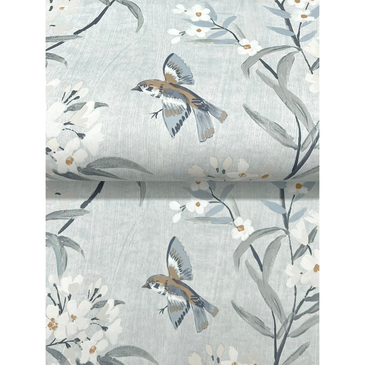 Tea Olive Light Blue by Chesapeake Finch Frolic Wallpaper – Brewster Home Fashions 4169-83140