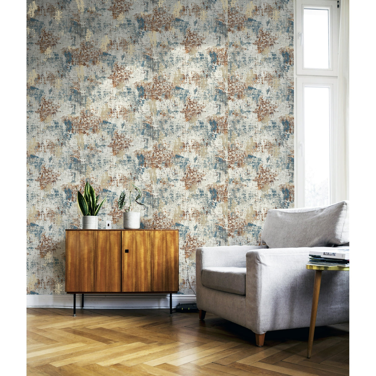 Sergio Rust by Arthouse Abstract Texture Wallpaper – Brewster Home Fashions AH297406