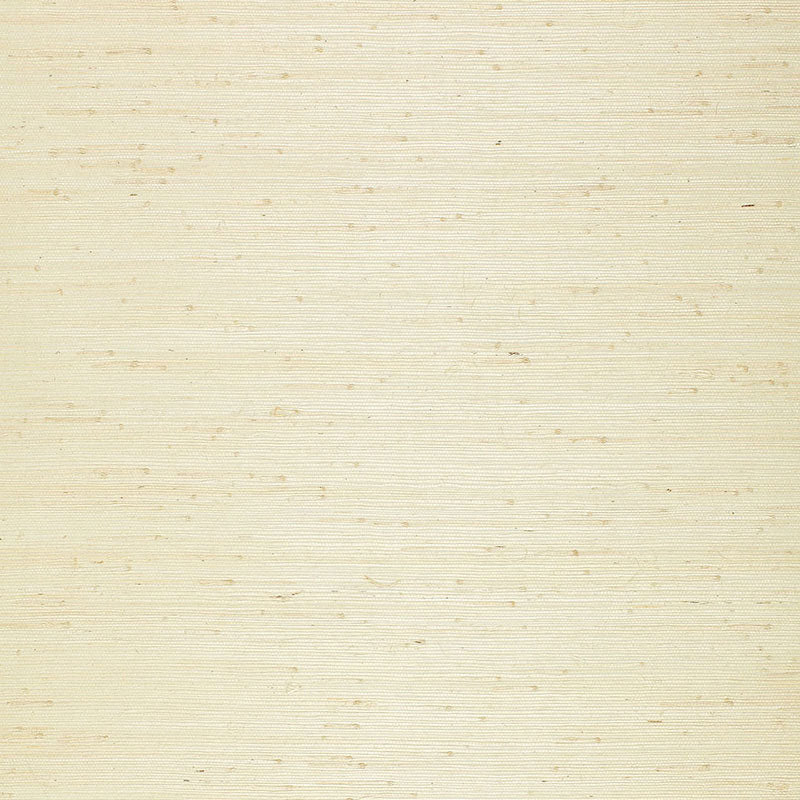 SANGO JUTE natural textured wallpaper by Schumacher, shown in close-up and roll view