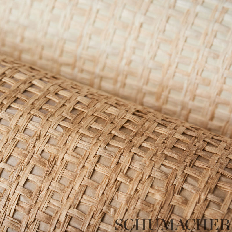 Karami Weave Rice by Schumacher Woven Textured Wallpaper – Quiet Beauty Collection 5003010