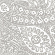 Grey and white paisley print wallpaper with hand screen design from Schumacher Avant Garde collection
