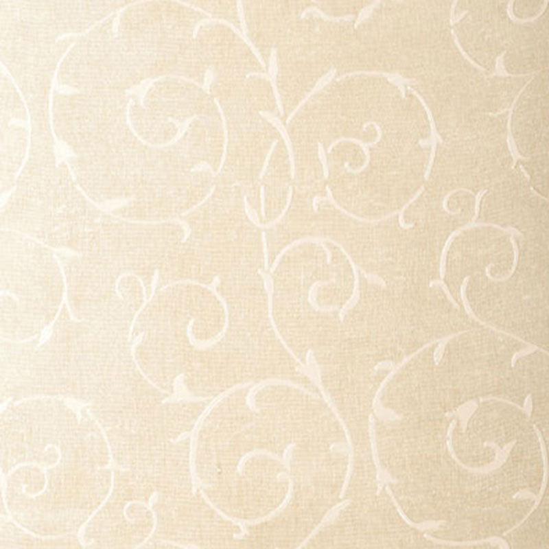 Pamona Vine Pearl handcrafted wallcovering by Schumacher featuring a swirling vine pattern in a soft neutral colorway.
