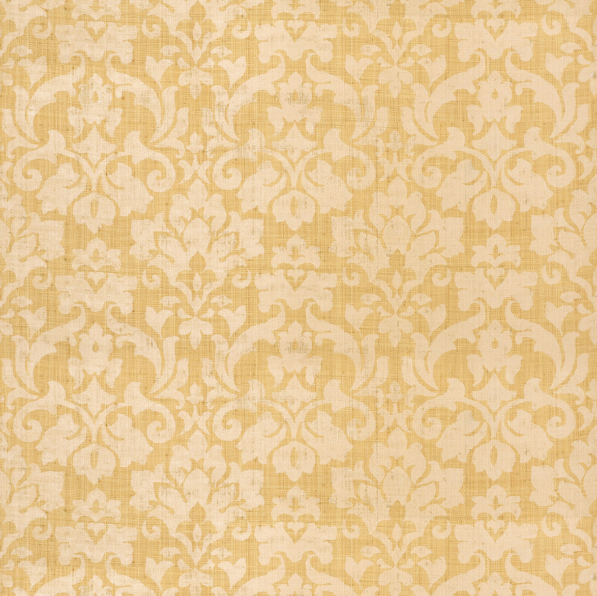 BELLEZZA DAMASK in Alabaster by Schumacher - a hand screen printed damask wallpaper with a delicate whitewash finish and tonal grasscloth weave.