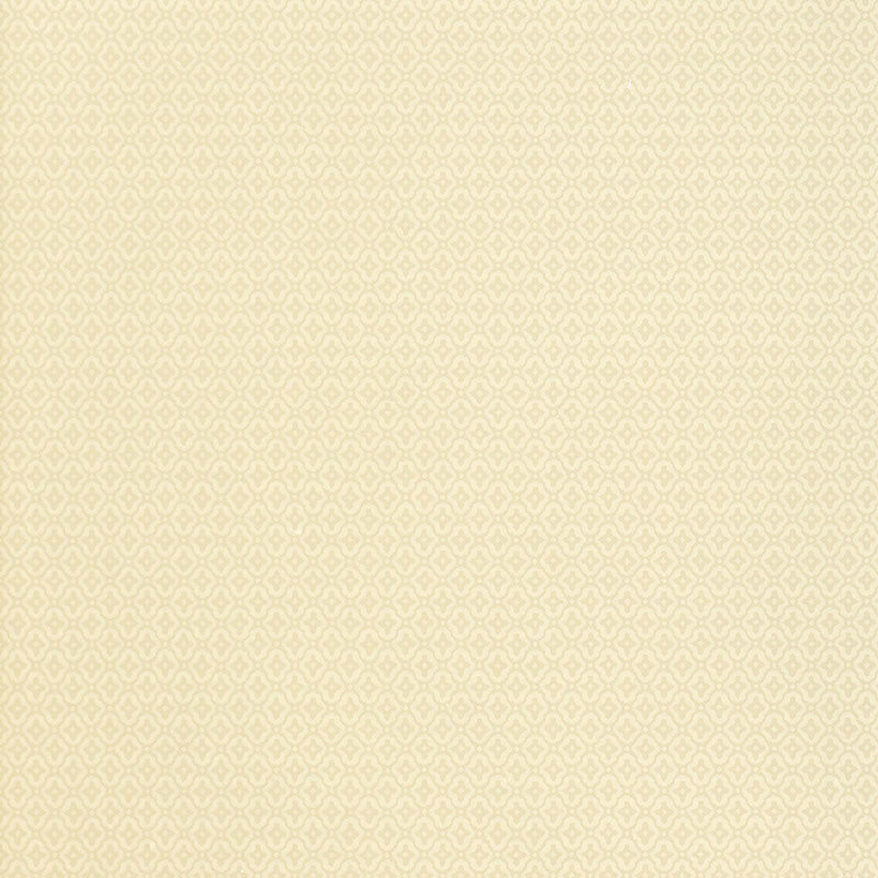 Prescott Diamond tan small-scale ogee motif wallpaper by Schumacher