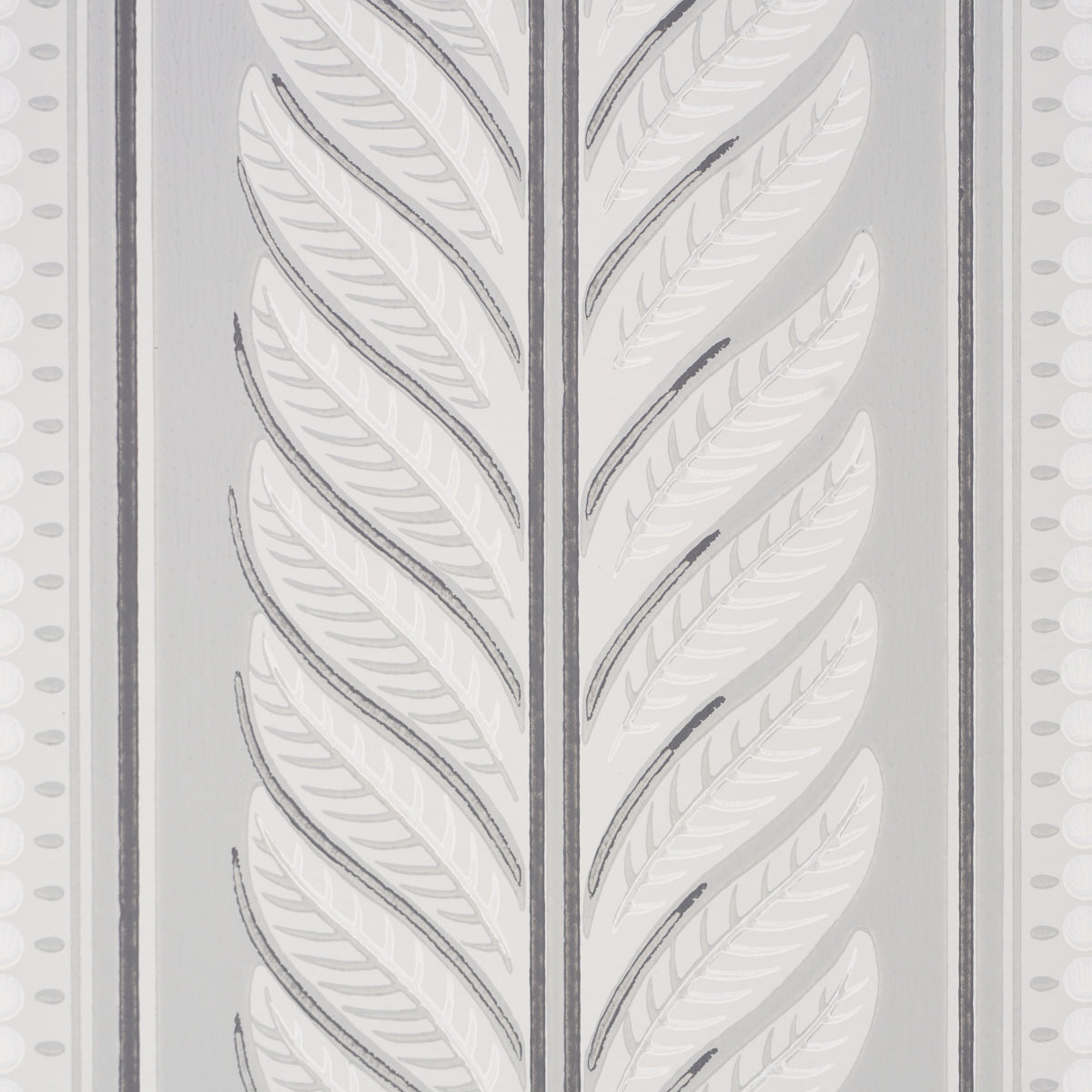 Hydrangea Drape Grisaille by Schumacher Large-Scale Floral Stripe Wallpaper – Schumacher 5004455