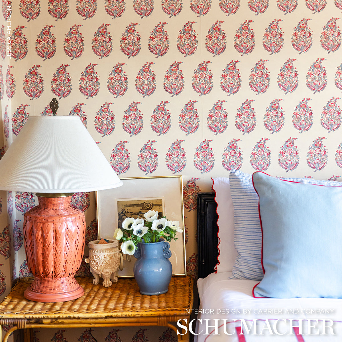 Rajasthan Paisley Jewel by Schumacher Greenhouse Collection Wallpaper – Schumacher 5004470